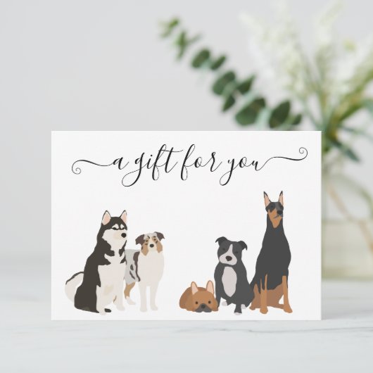 Gift Certificate Dog Grooming Digital Vet Boarding Einladung (Stehend Vorderseite)