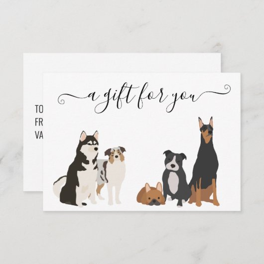 Gift Certificate Dog Grooming Digital Vet Boarding Einladung (Vorne/Hinten)