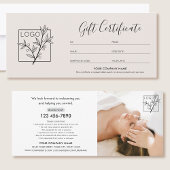 Gift Certificate Logo Photo Modern Off-White