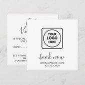 Gift Certificate Pros Business Note Card (Vorne/Hinten)