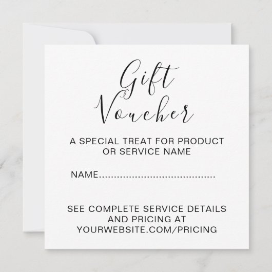 Gift Certificate Pros Business Note Card (Rückseite)