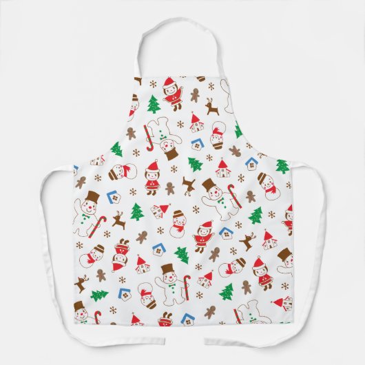 Gift cute Christmas holiday cookie family Schürze (Vorderseite)