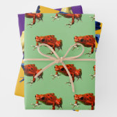 Gift-Dart-Frösche, die Papierblätter umhüllen Geschenkpapier Set (Beispiel)