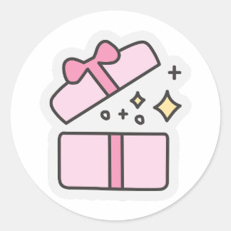 Gift Doodle Circle Laptop Runder Aufkleber