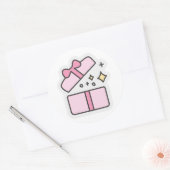 Gift Doodle Circle Laptop Runder Aufkleber (Umschlag)