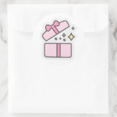 Gift Doodle Circle Laptop Runder Aufkleber (Tasche)