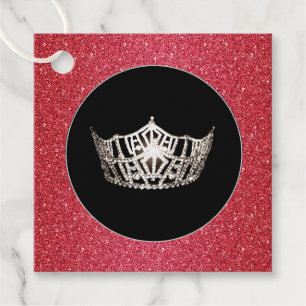 Gift-FavorTag - Miss America Style Crown Geschenkanhänger