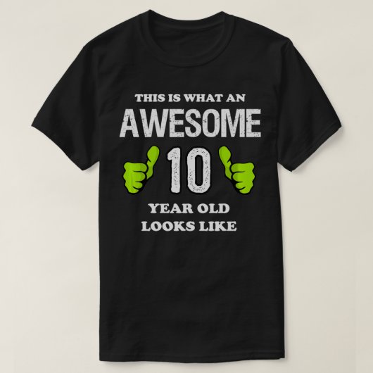 Gift for 10 Year Old Boy Awesome 10 Year Old Pull T-Shirt (Design vorne)
