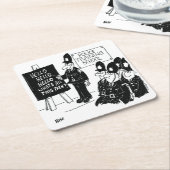 Gift for a UK Policeman - Police College Cartoon Rechteckiger Pappuntersetzer (angewinkelt)