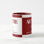 Gift for Auntie with Names Coffee Tasse (Zentrum)
