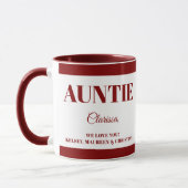 Gift for Auntie with Names Coffee Tasse (Links)
