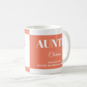 Gift for Auntie with  Names  Kaffeetasse (VorderseiteRechts)