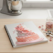 Gift for bakers, customizable recipe journal notizblock