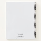 Gift for bakers, customizable recipe journal notizblock (Rückseite)