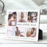 Gift For Best Daddy Ever Family Photo Collage Fotoplatte<br><div class="desc">Show your amazing daddy just how wonderful and loved he is with our stylish "Best Daddy Ever" custom 5 photo collage plaque. The design features "Best Daddy Ever" in stylish black typography design and customized with 5 of your own special family photos. Great gift for father's day, birthday, anniversary, and...</div>