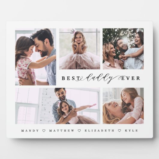 Gift For Best Daddy Ever Family Photo Collage Fotoplatte (Vorderseite)