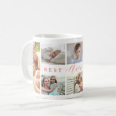 Gift For Best Nana Ever Family Photo Collage Kaffeetasse (Vorderseite Links)