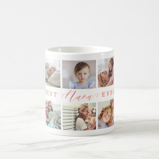 Gift For Best Nana Ever Family Photo Collage Kaffeetasse (Mittel)