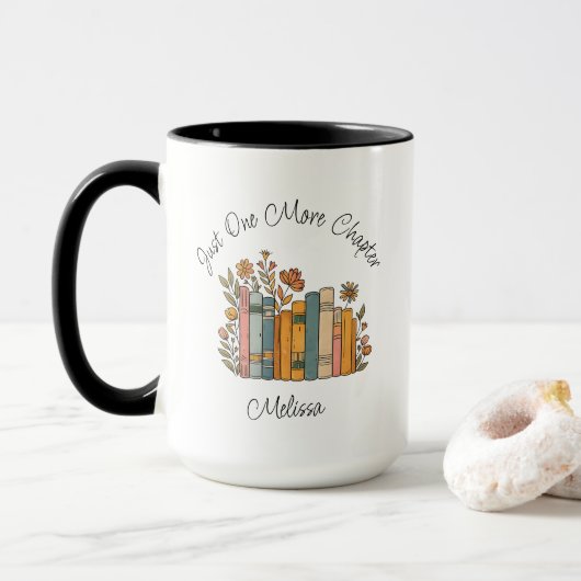 Gift For Book Lover One More Chapter Mug, Book Lov Tasse (Mit Donut)