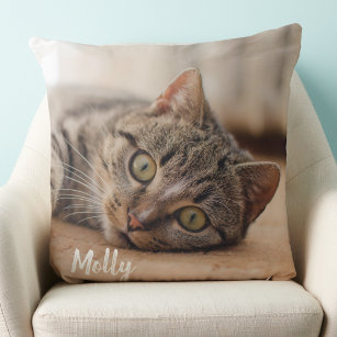 Gift for Cat Lover - Pet Photo Memorial- Cat Photo Kissen