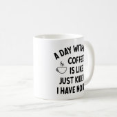 Gift For Coffee Lover, A Day without Coffee        Kaffeetasse (VorderseiteRechts)