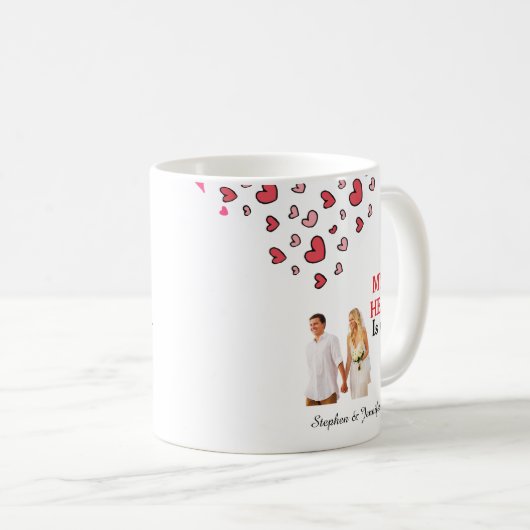 Gift For Couples Wedding personalized photo Kaffeetasse (VorderseiteRechts)