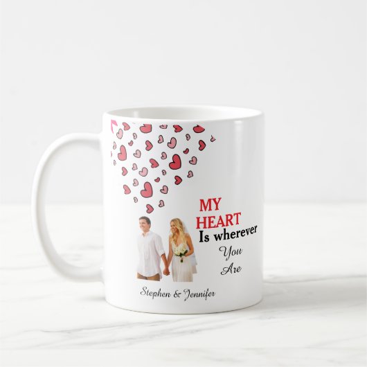 Gift For Couples Wedding personalized photo Kaffeetasse (Links)
