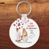 Gift For Couples Wedding personalized photo Schlüsselanhänger (Vorderseite)
