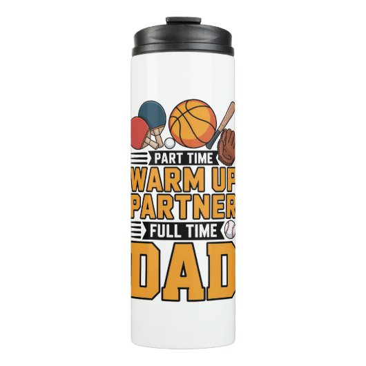 Gift for Dad - Funny Sporty Dad Design Thermosbecher (Vorderseite)