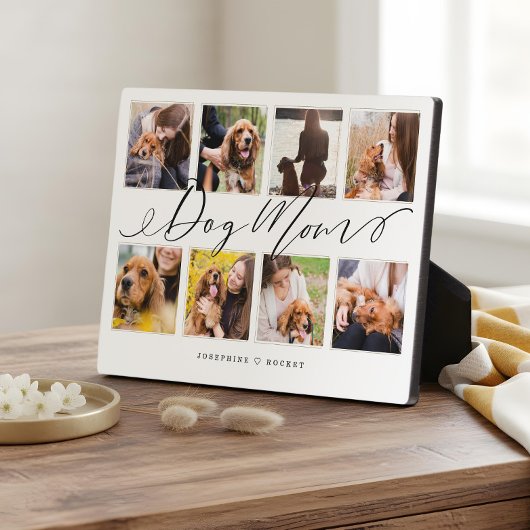 Gift for Dog Mom | Family Photo Keepsake Collage Fotoplatte