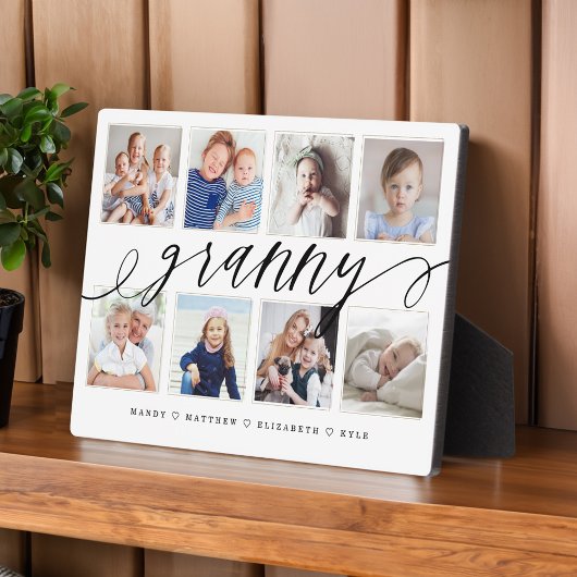 Gift for Granny | Grandchildren Photo Collage Fotoplatte