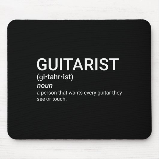 Gift For Guitar Player Guitarist Definition Funny Mousepad (Vorne)