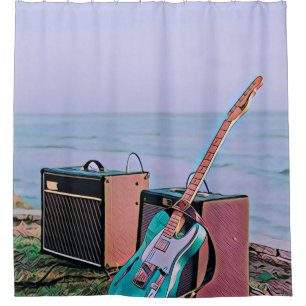 Gift for guitarist friend duschvorhang