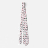 Gift for Man Love Text Pink Black Heart Tie Krawatte (Rückseite)
