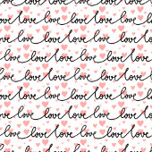 Gift for Man Love Text Pink Black Heart Tie Krawatte