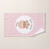 Gift For Mom,Best Mom Ever,Pink Checkered Badhandtuch Set (Handtuch)