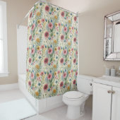 Gift for Mom & Dad Pastel Wildflowers Curtain Duschvorhang (Beispiel)