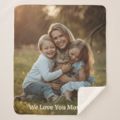 Gift for Mom Sherpa Blanket Photo Mother's Day Sherpadecke (Vorderseite)