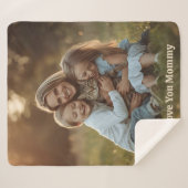 Gift for Mom Sherpa Blanket Photo Mother's Day Sherpadecke (Vorderseite (Horizontal))