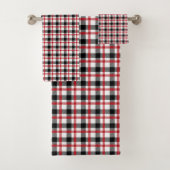 Gift for New Home Red Black Plaid Towel Set (Insitu)