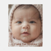 Gift for New Mommy Fleece Blanket Baby Photograph (Vorderseite)