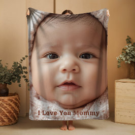 Gift for New Mommy Fleece Blanket Baby Photograph