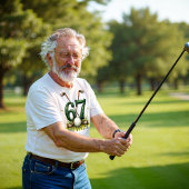 Gift for Retired Men - Golf Retirement 67 Tri-Blend Shirt