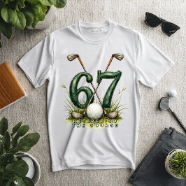 Gift for Retired Men - Golf Retirement 67 Tri-Blend Shirt