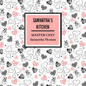 Gift for Wife Love Lettering Heart Sketch Apron Schürze