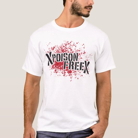 Gift-freies Schwarzes u. Rot T-Shirt (Vorderseite)