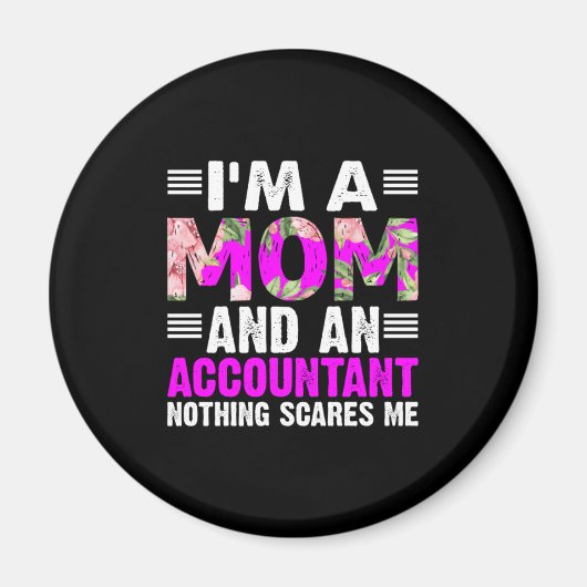 Gift für Buchhalter | Ich bin Mama und Buchhalter Magnet (Vorne)