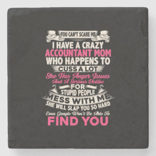 Gift für Buchhalter   Ich habe eine verrückte Buch Steinuntersetzer