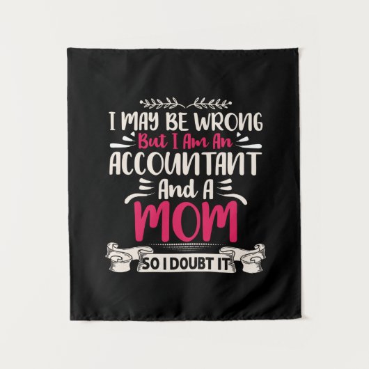 Gift für Buchhalter | Rechnungsabschluss und Mama Wandteppich (Vorderseite)