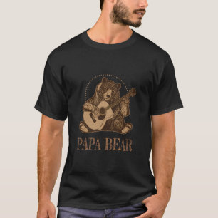 Gift für Gitarrenspieler Gitarrist Papa Bear Funny T-Shirt
